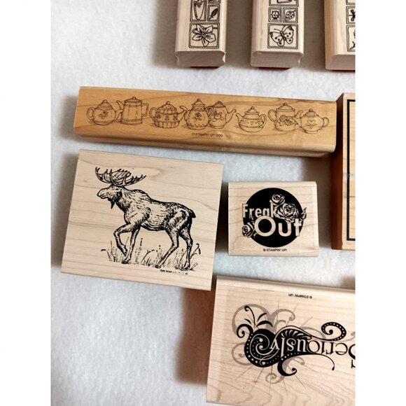 Large lot rubber stamps scrapbooks crafts cards 42 various READ - Picture 9 of 12